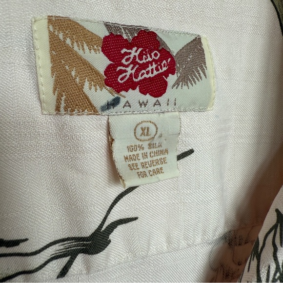 Hilo Hattie Men's XL Pink Floral Hawaiian Silk Shirt Short Sleeve 100% Silk - Picture 5 of 11